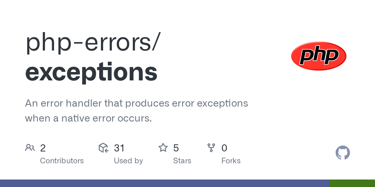 GitHub phperrors/exceptions An error handler that produces error
