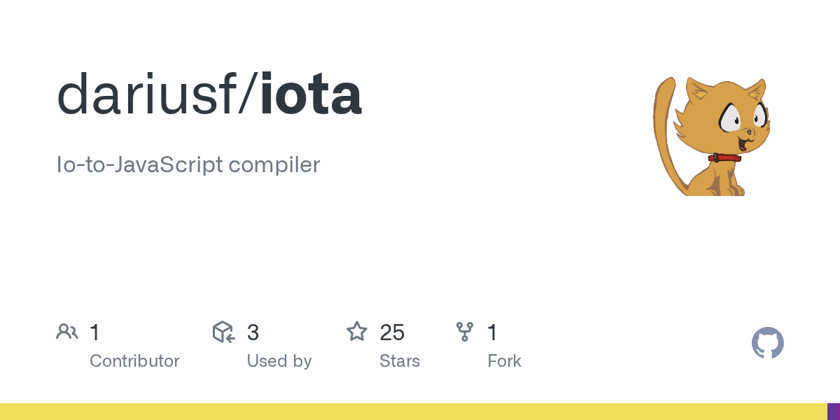 GitHub dariusf/iota IotoJavaScript compiler