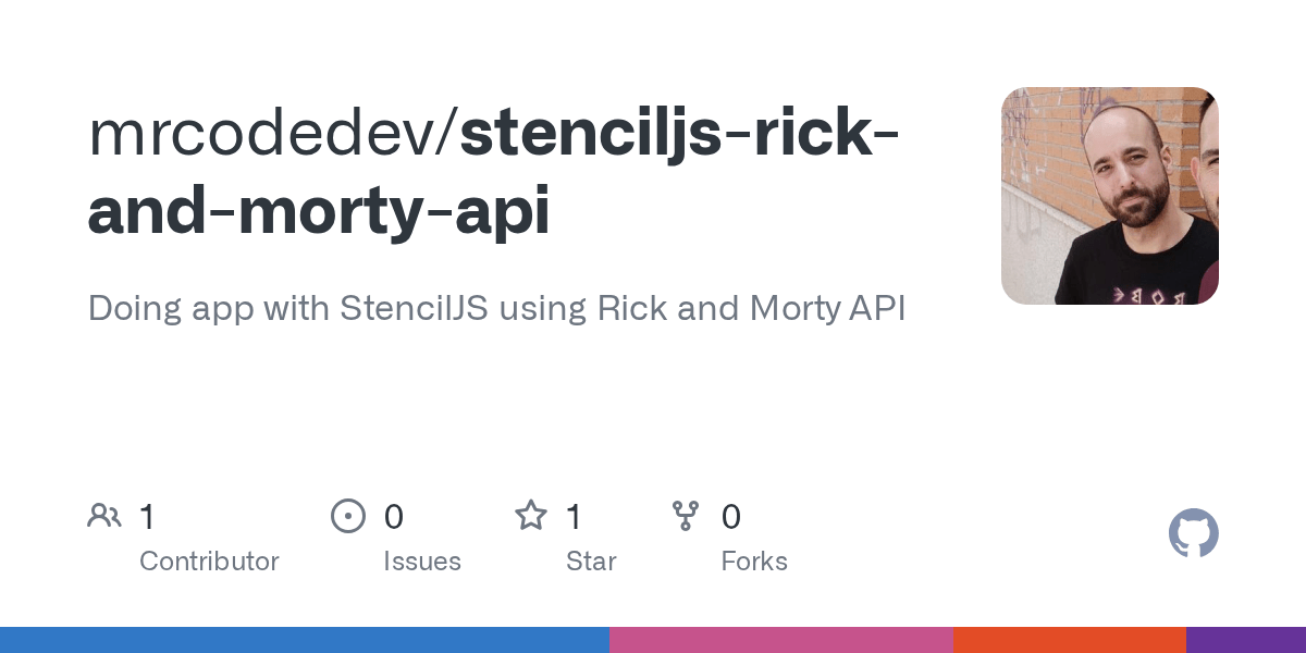 GitHub mrcodedev/stenciljsrickandmortyapi Doing app with