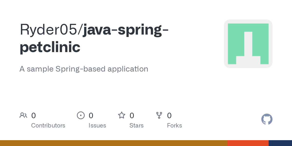 GitHub Ryder05/javaspringpetclinic A sample Springbased application