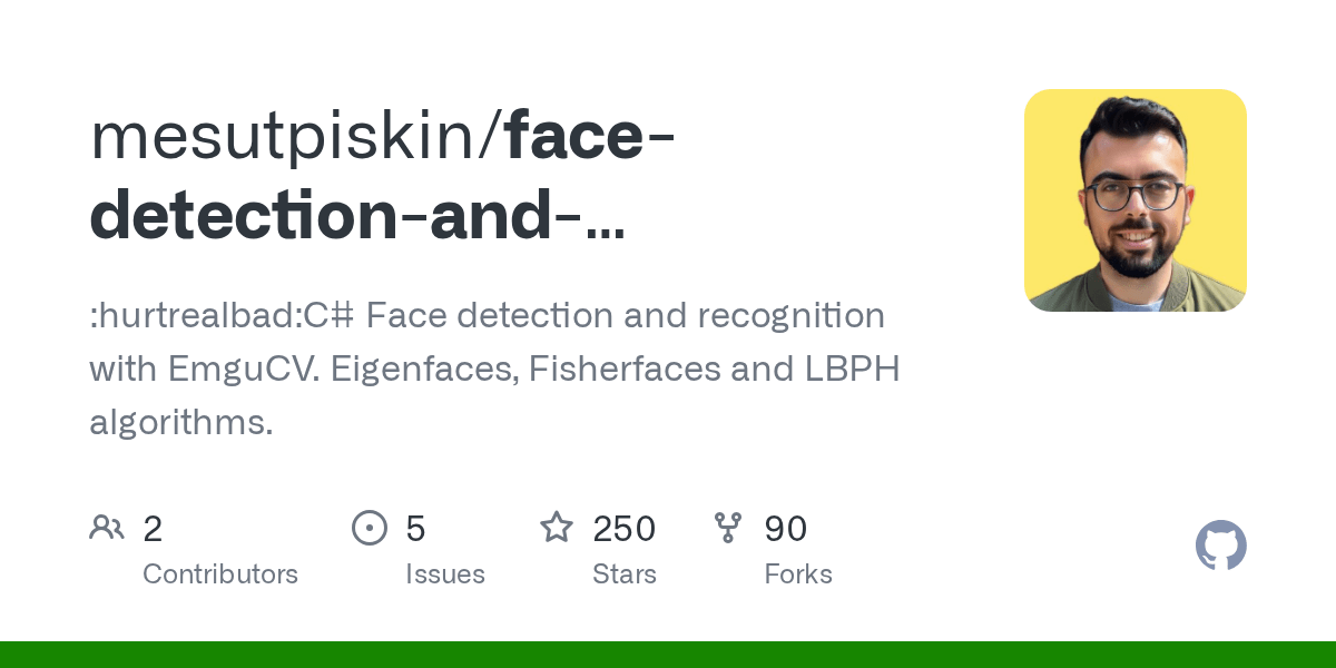 GitHub mesutpiskin/facedetectionandrecognition C Face detection