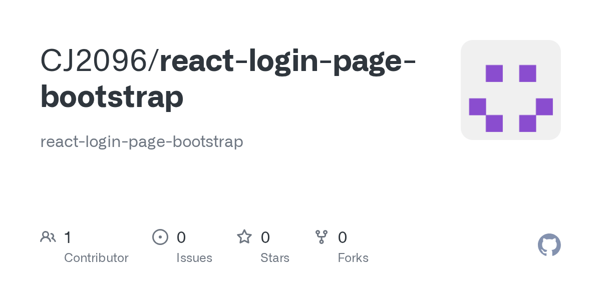 GitHub CJ2096/reactloginpagebootstrap reactloginpagebootstrap