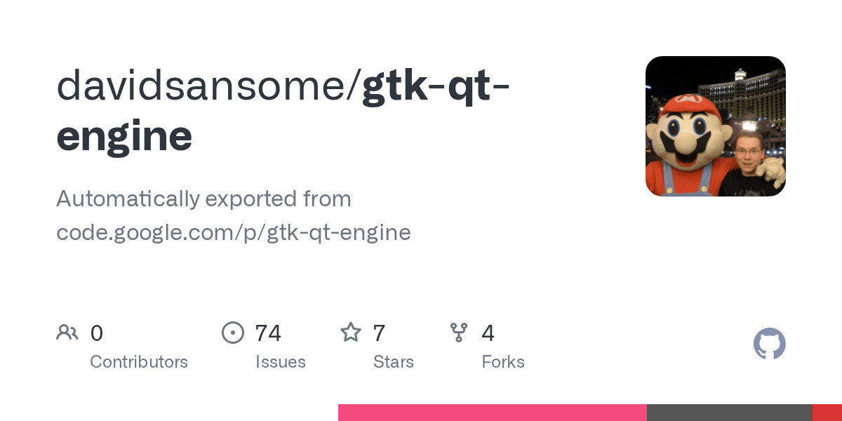 GitHub davidsansome/gtkqtengine Automatically exported from code