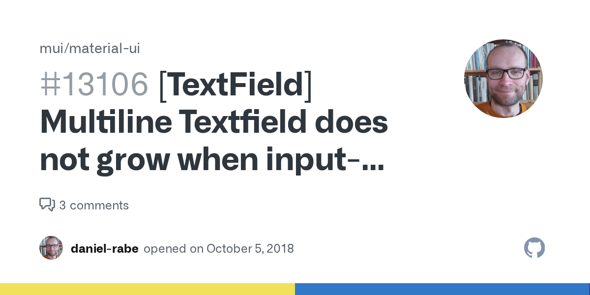 [TextField] Multiline Textfield does not grow when inputstyle text