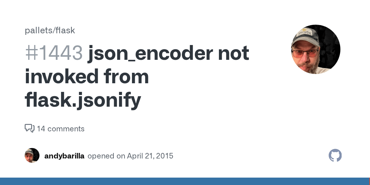 json_encoder not invoked from flask.jsonify · Issue 1443 · pallets