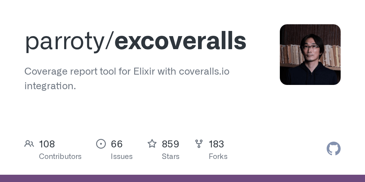 GitHub parroty/excoveralls Coverage report tool for Elixir with