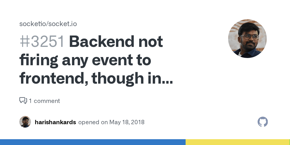 Backend not firing any event to frontend, though in connected state