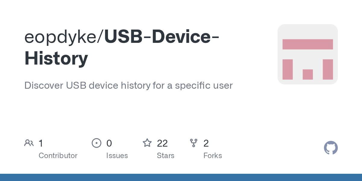 GitHub eopdyke/USBDeviceHistory Discover USB device history for a