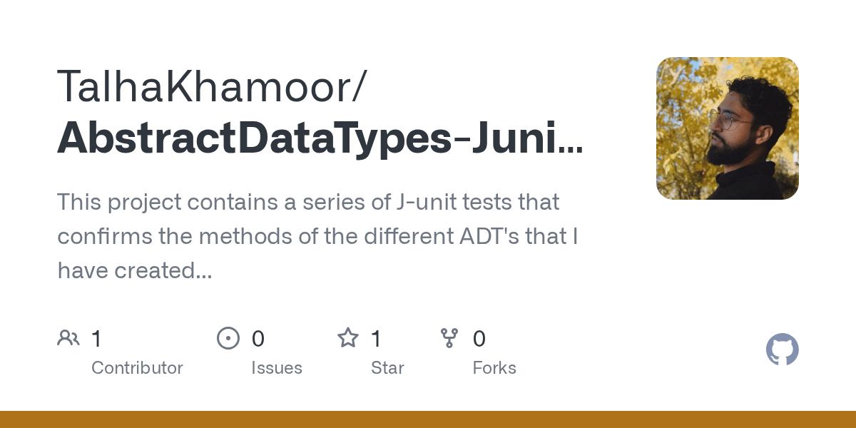 GitHub TalhaKhamoor/AbstractDataTypesJunitJavaApplication This
