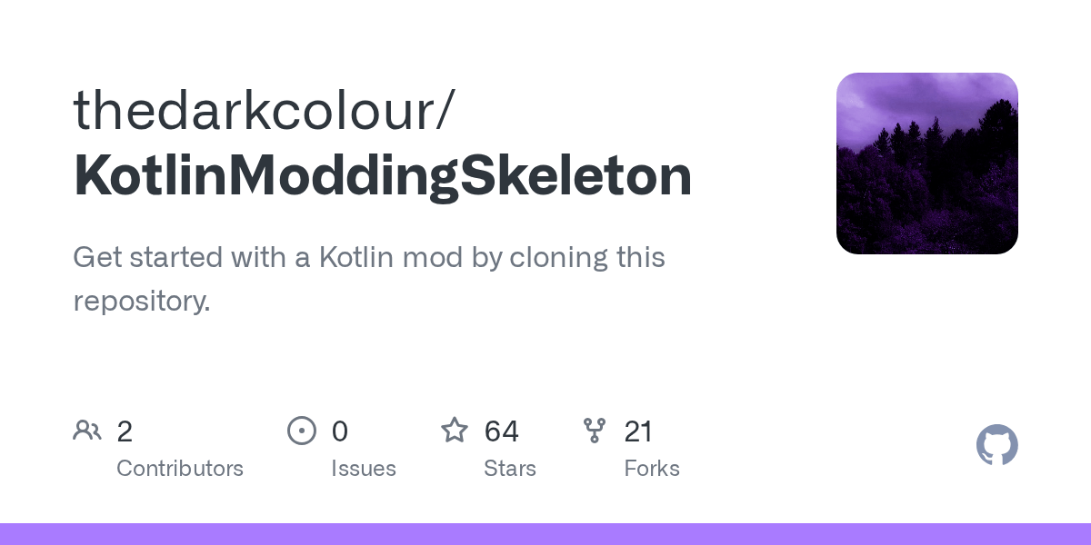 GitHub thedarkcolour/KotlinModdingSkeleton Get started with a Kotlin