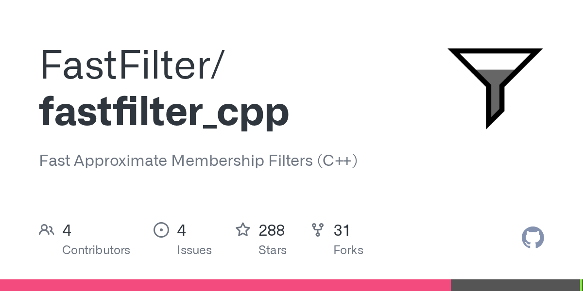GitHub FastFilter/fastfilter_cpp Fast Approximate Membership Filters