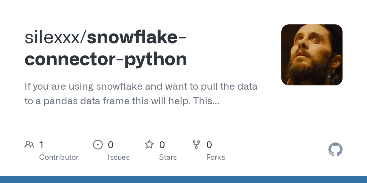 GitHub silexxx/snowflakeconnectorpython If you are using snowflake