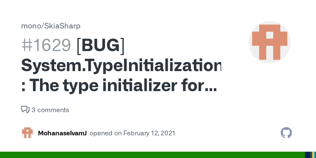 [BUG] System.TypeInitializationException The type initializer for