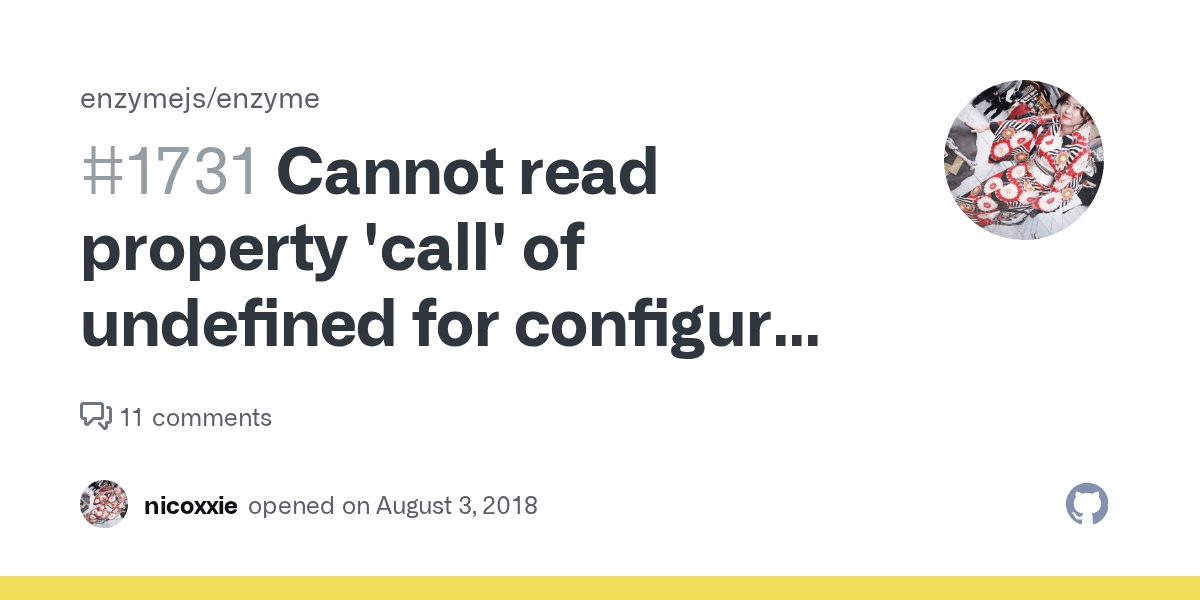 Cannot read property 'call' of undefined for configure adapter for Jest