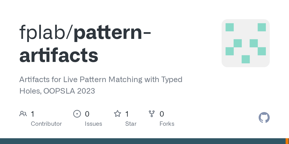 GitHub fplab/patternartifacts Artifacts for Live Pattern Matching