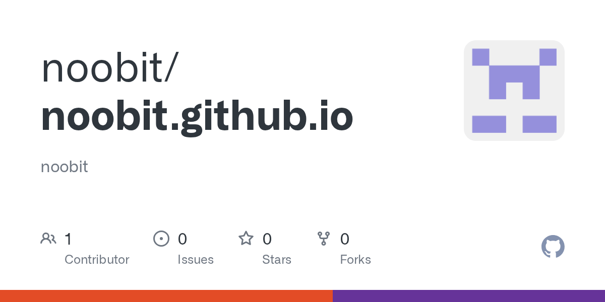 GitHub - noobit/noobit.github.io: noobit