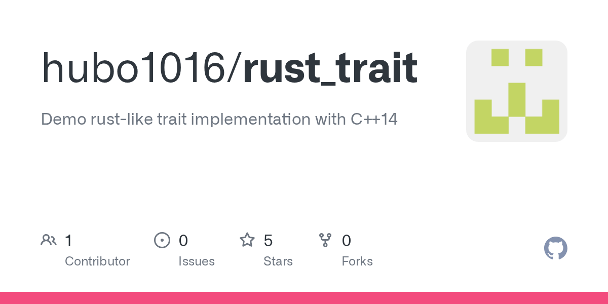 GitHub hubo1016/rust_trait Demo rustlike trait implementation with
