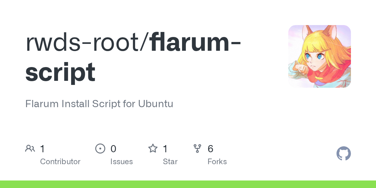 GitHub rwdsroot/flarumscript Flarum Install Script for Ubuntu