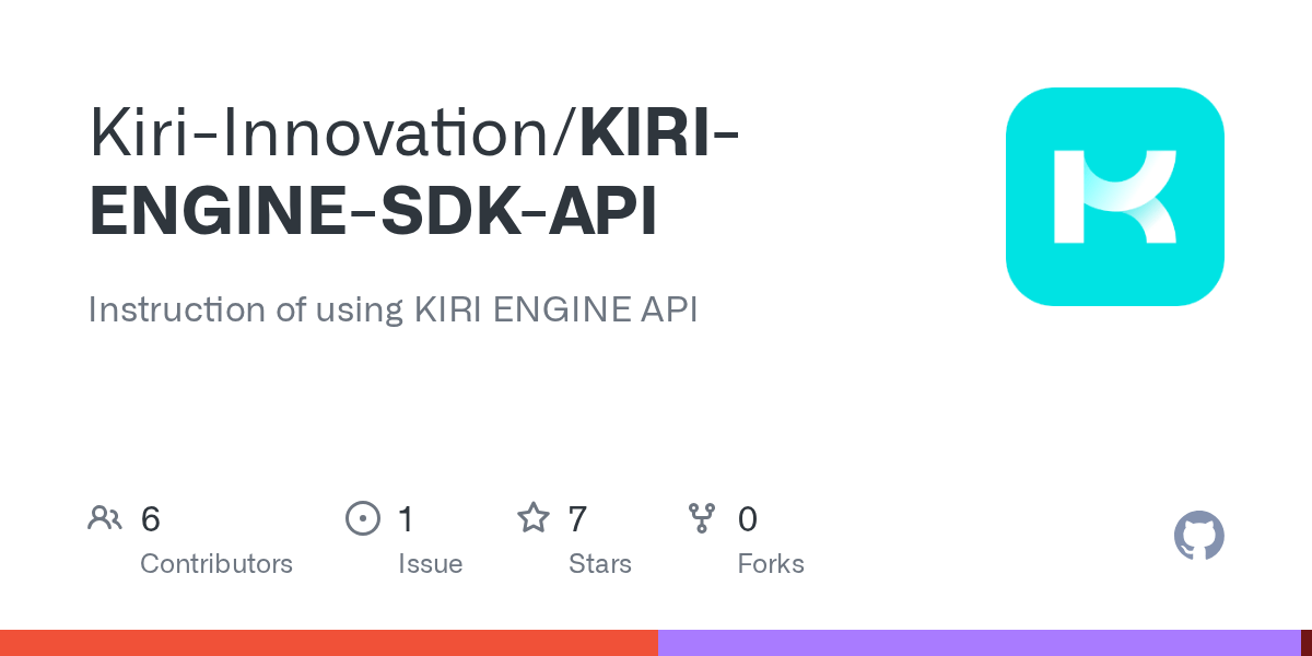GitHub KiriInnovation/KIRIENGINESDKAPI Instruction of using KIRI