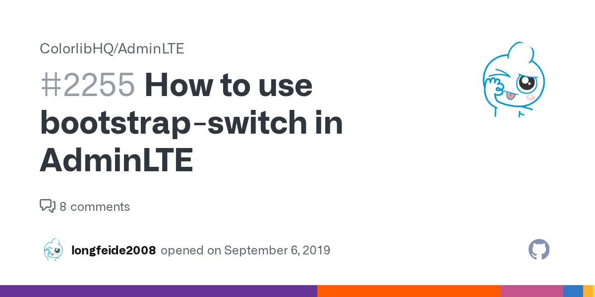 How to use bootstrapswitch in AdminLTE · Issue 2255 · ColorlibHQ/AdminLTE · GitHub