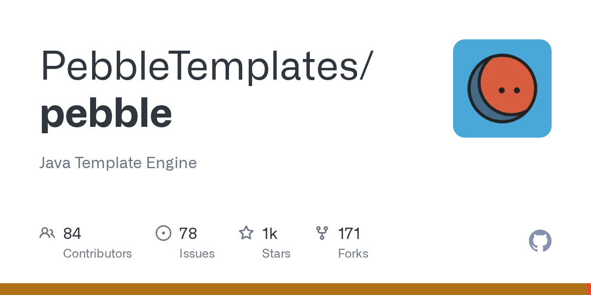 GitHub PebbleTemplates/pebble Java Template Engine