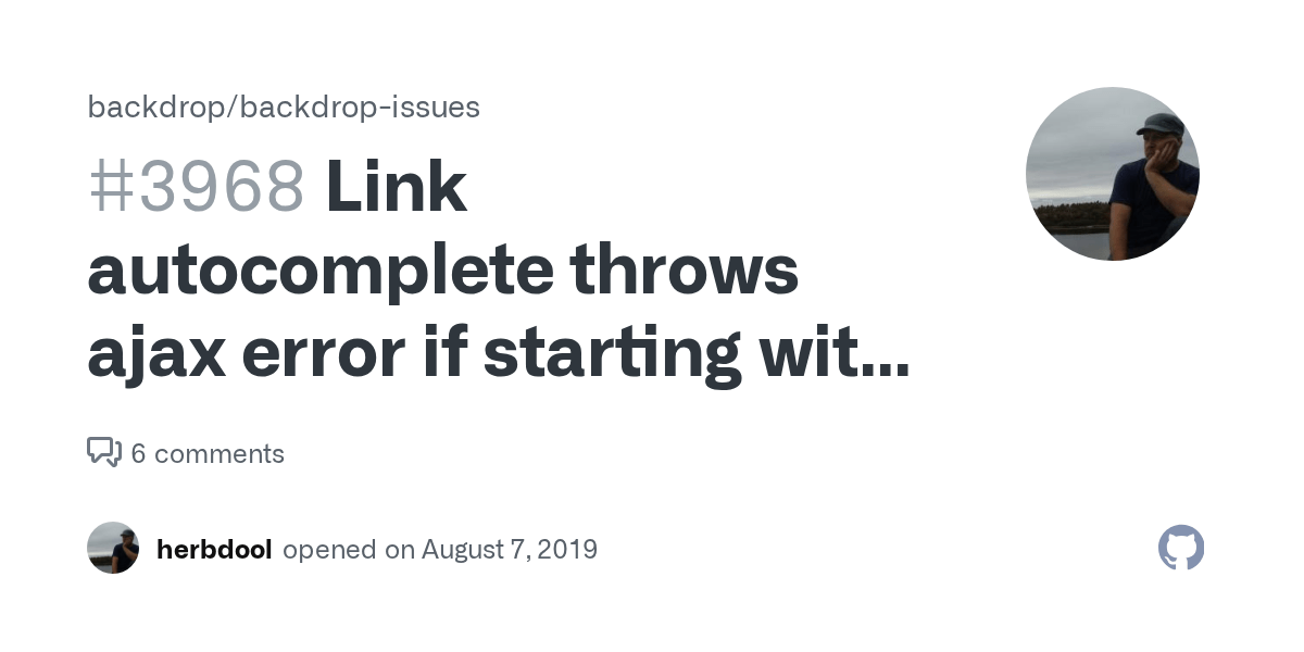 Link throws ajax error if starting with slash · Issue 3968 · backdrop/backdrop