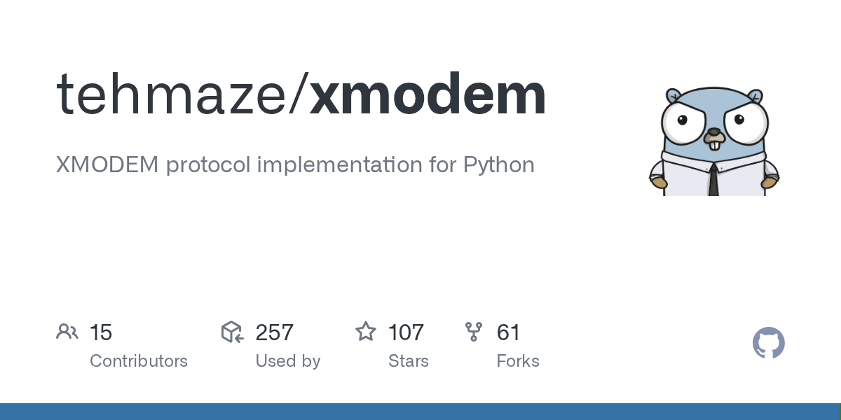 GitHub tehmaze/xmodem XMODEM protocol implementation for Python