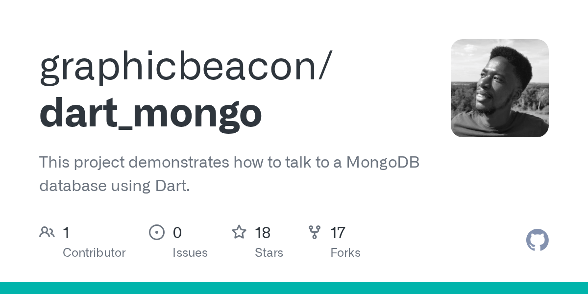 GitHub graphicbeacon/dart_mongo This project demonstrates how to talk to a MongoDB database