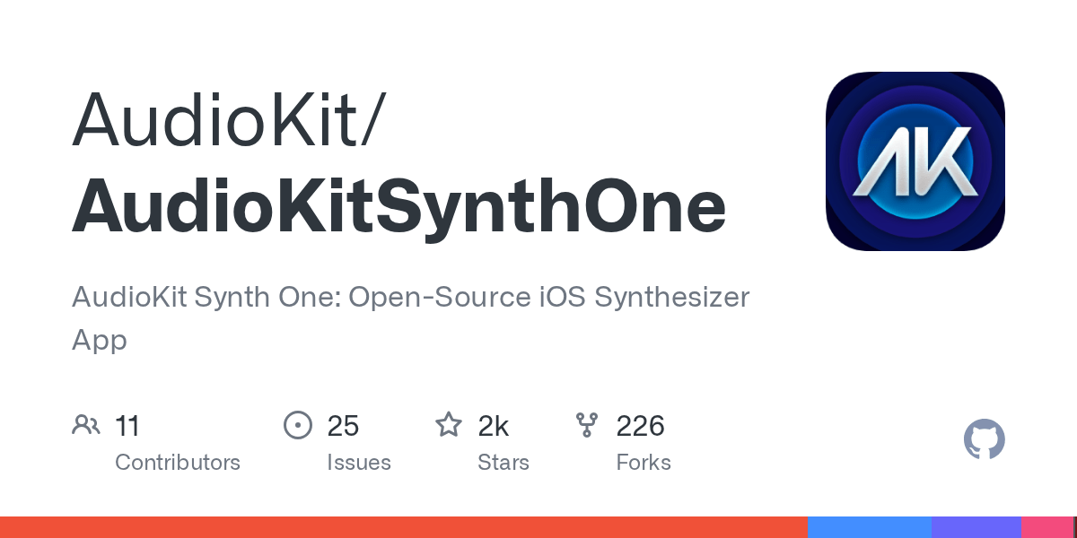GitHub AudioKit/AudioKitSynthOne AudioKit Synth One OpenSource iOS
