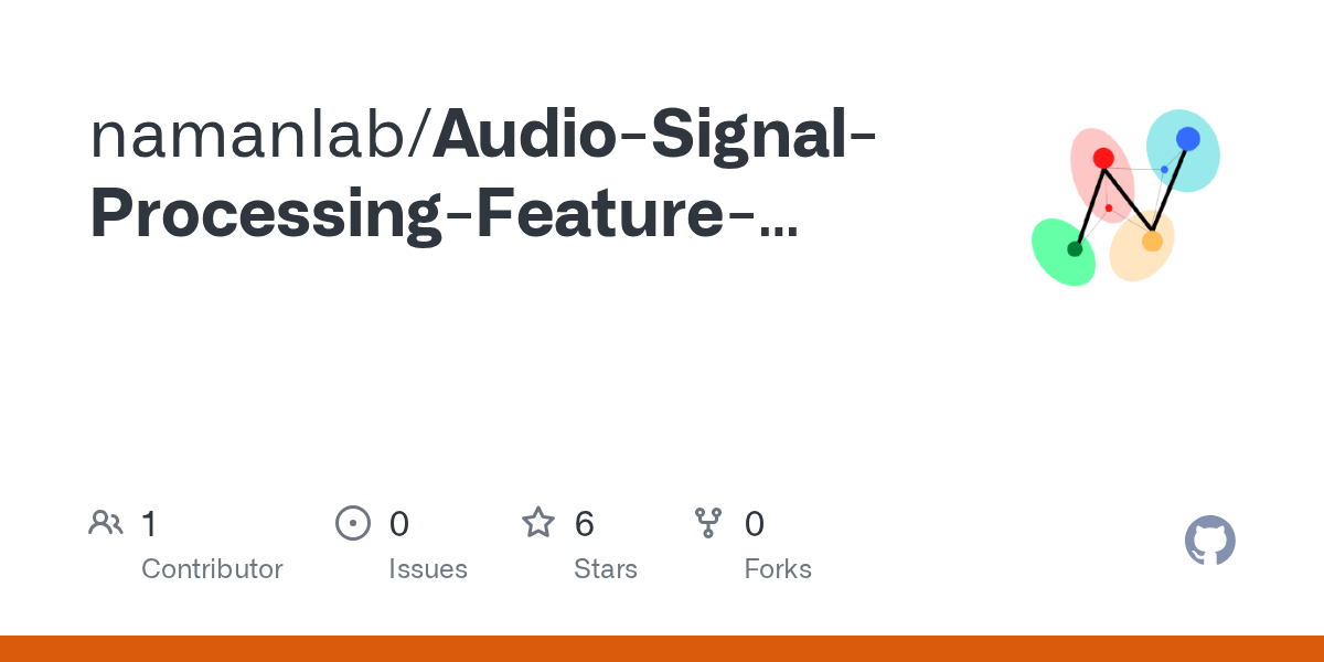 GitHub namanlab/AudioSignalProcessingFeatureExtraction