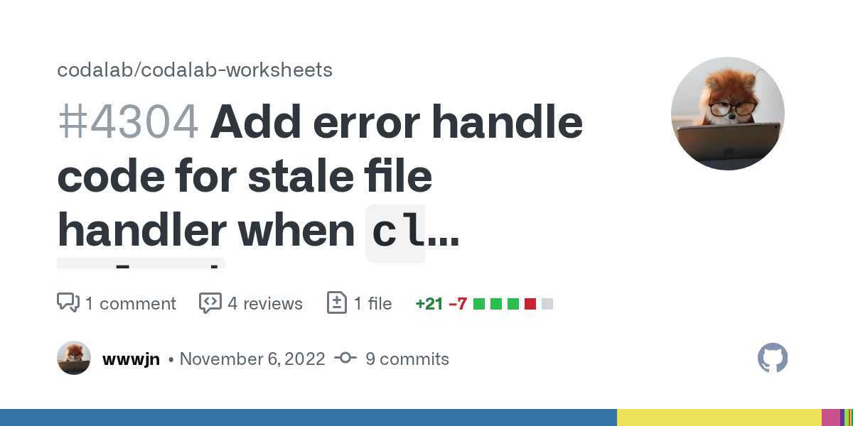 Add error handle code for stale file handler when `cl upload` by wwwjn