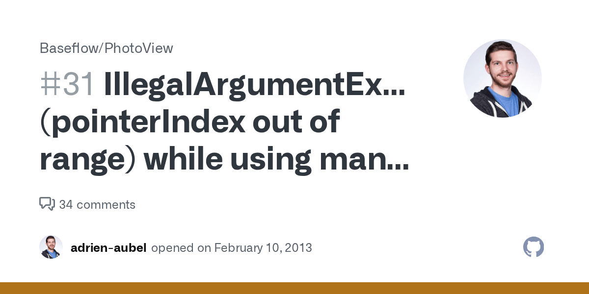 IllegalArgumentException (pointerIndex out of range) while using many
