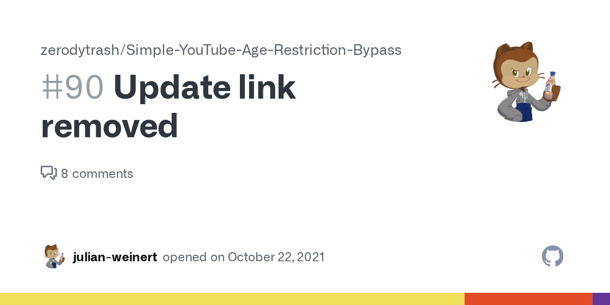 Update link removed · Issue 90 · zerodytrash/SimpleYouTubeAge