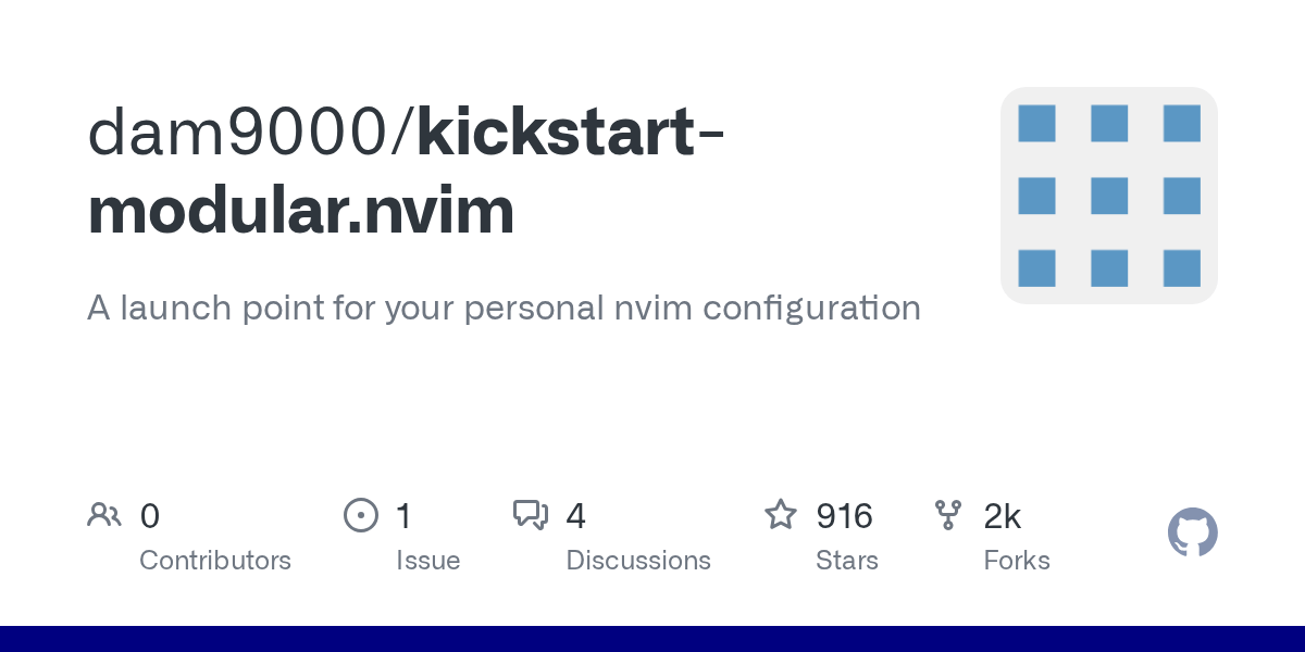 kickstartmodular.nvim/init.lua at master · dam9000/kickstartmodular
