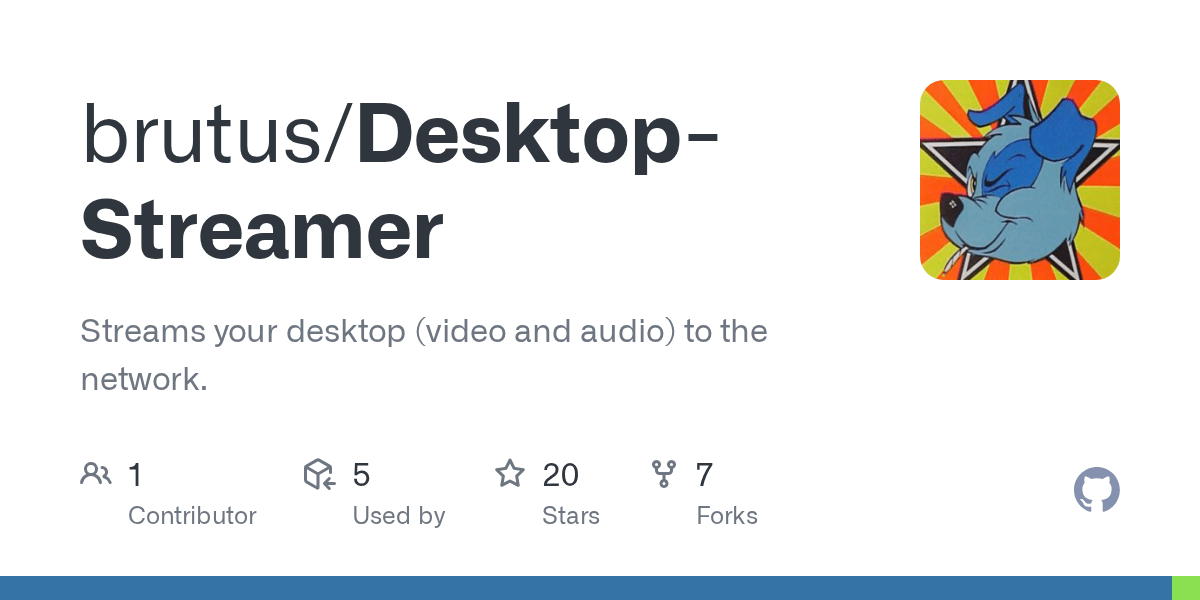 GitHub brutus/DesktopStreamer Streams your desktop (video and audio