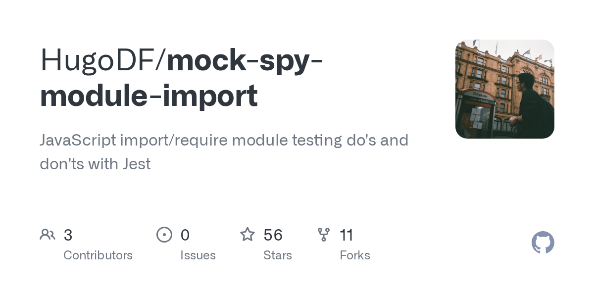 GitHub HugoDF/mockspymoduleimport JavaScript import/require