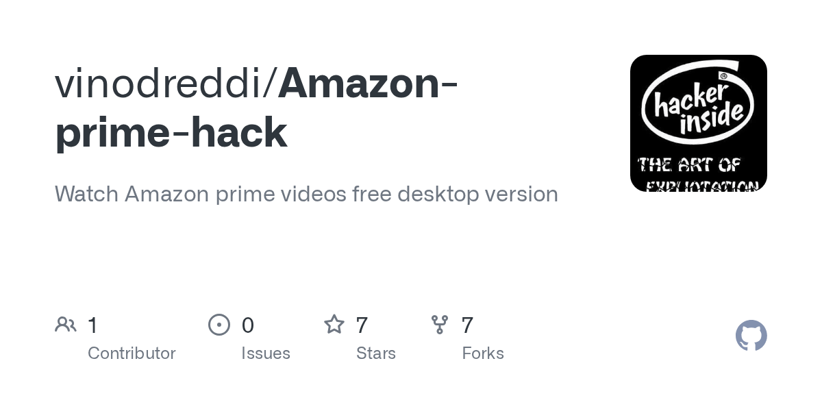 GitHub vinodreddi/Amazonprimehack Watch Amazon prime videos free
