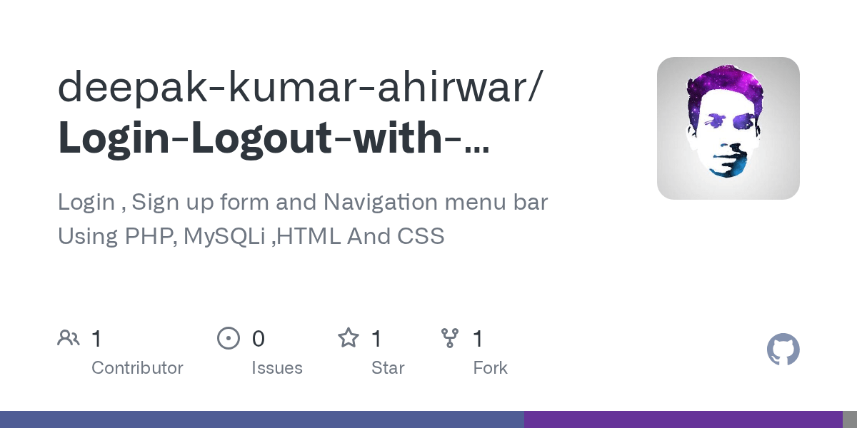 GitHub deepakkumarahirwar/LoginLogoutwithSessionUsingPHP