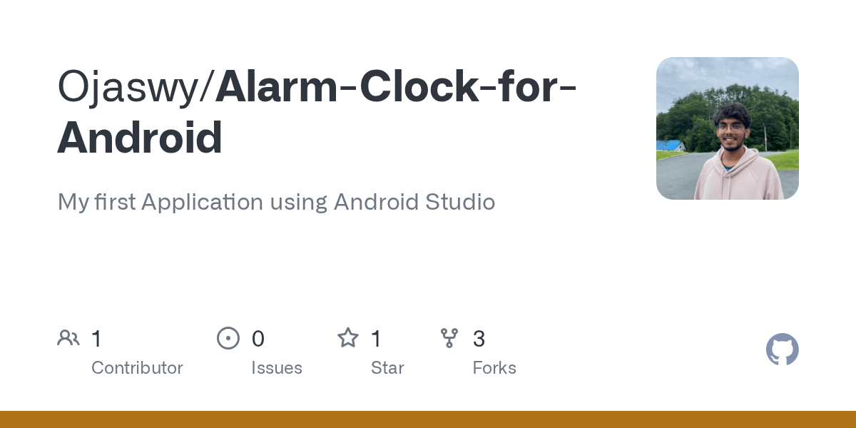 GitHub Ojaswy/AlarmClockforAndroid My first Application using
