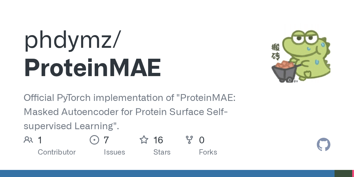 GitHub phdymz/ProteinMAE Official PyTorch implementation of