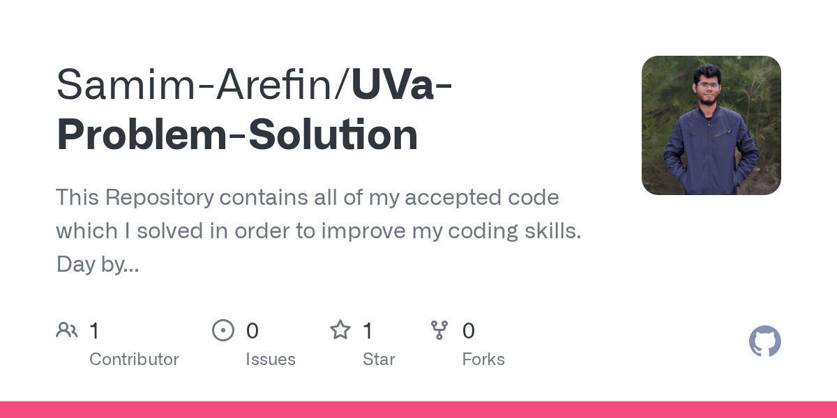 GitHub SamimArefin/UVaProblemSolution This Repository contains