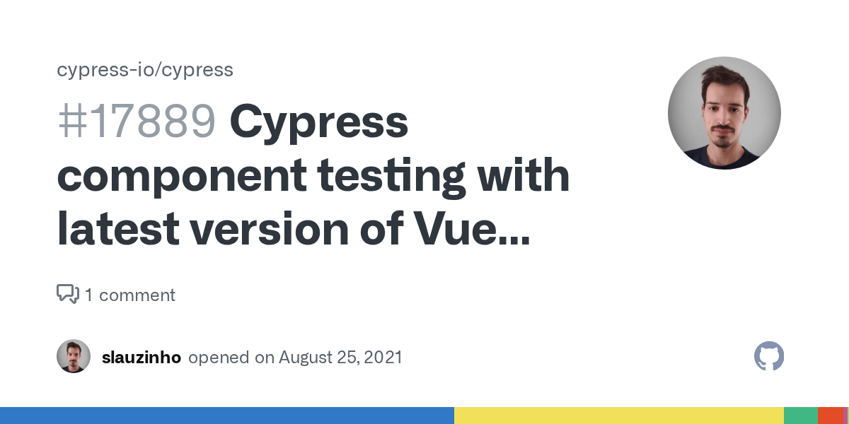 Cypress component testing with latest version of Vue 3.2.6 · Issue