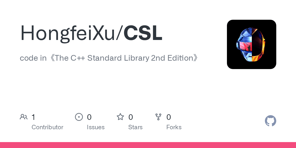 GitHub HongfeiXu/CSL code in《The C++ Standard Library 2nd Edition》