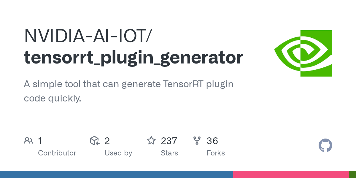GitHub NVIDIAAIIOT/tensorrt_plugin_generator A simple tool that