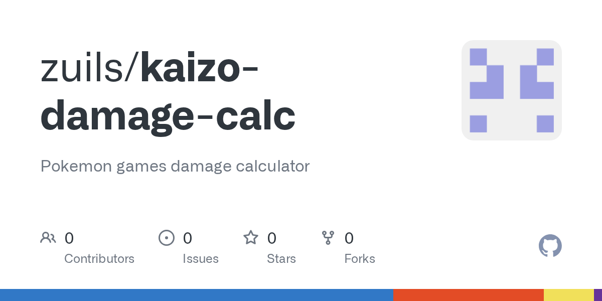 GitHub zuils/kaizodamagecalc Pokemon games damage calculator