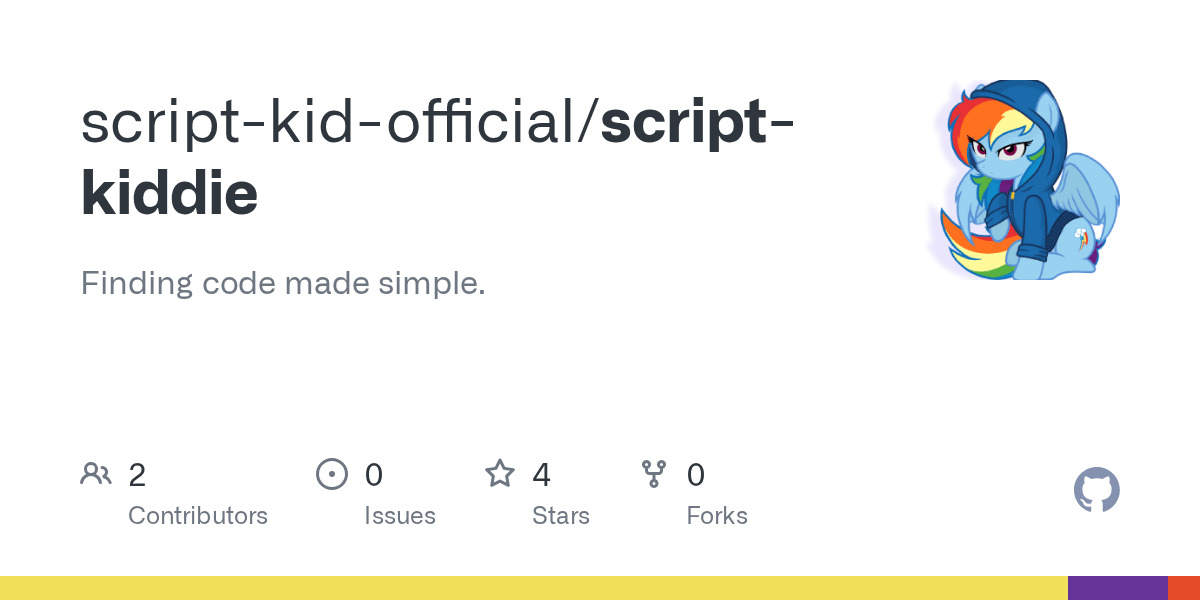 GitHub scriptkidofficial/scriptkiddie Finding code made simple.