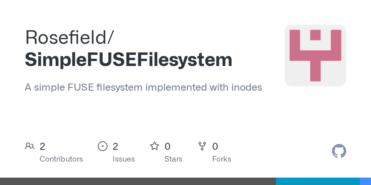 GitHub Rosefield/SimpleFUSEFilesystem A simple FUSE filesystem