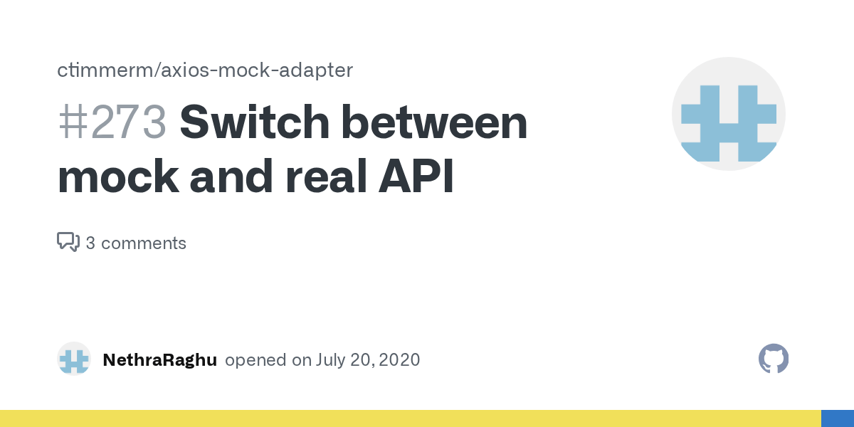 Switch between mock and real API · Issue 273 · ctimmerm/axiosmock