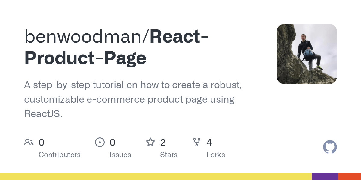 GitHub benwoodman/ReactProductPage A stepbystep tutorial on how