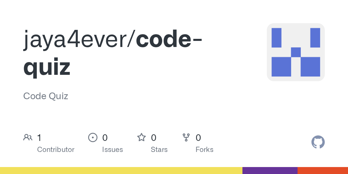 GitHub - jaya4ever/code-quiz: Code Quiz